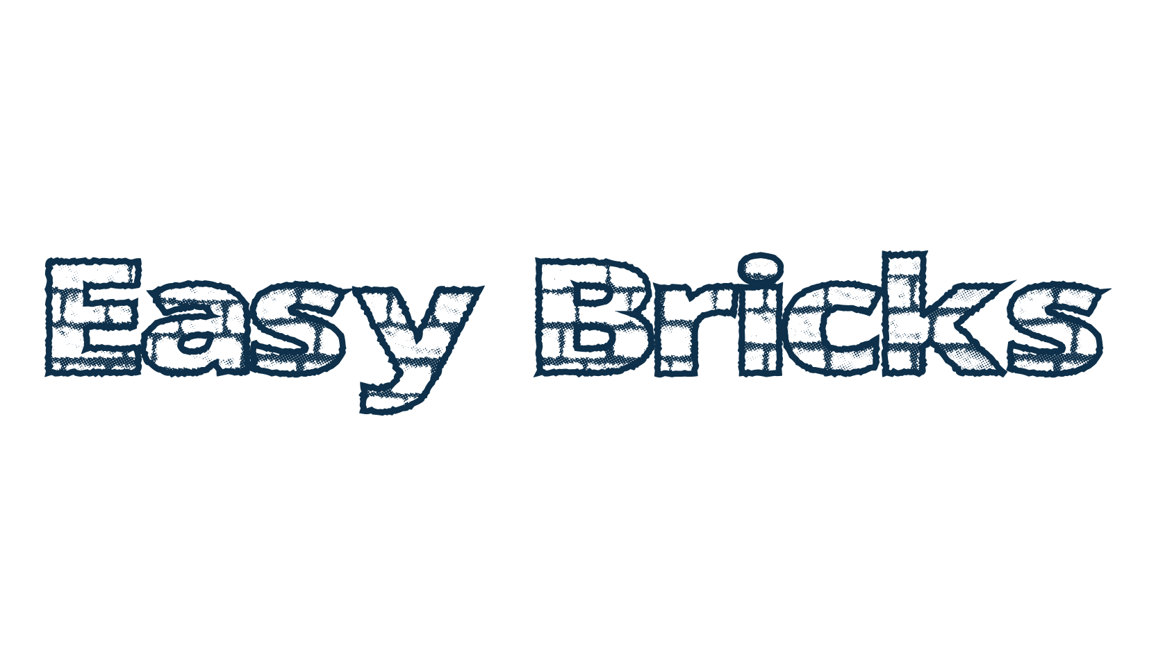 Easy Bricks, fancy decorative font preview