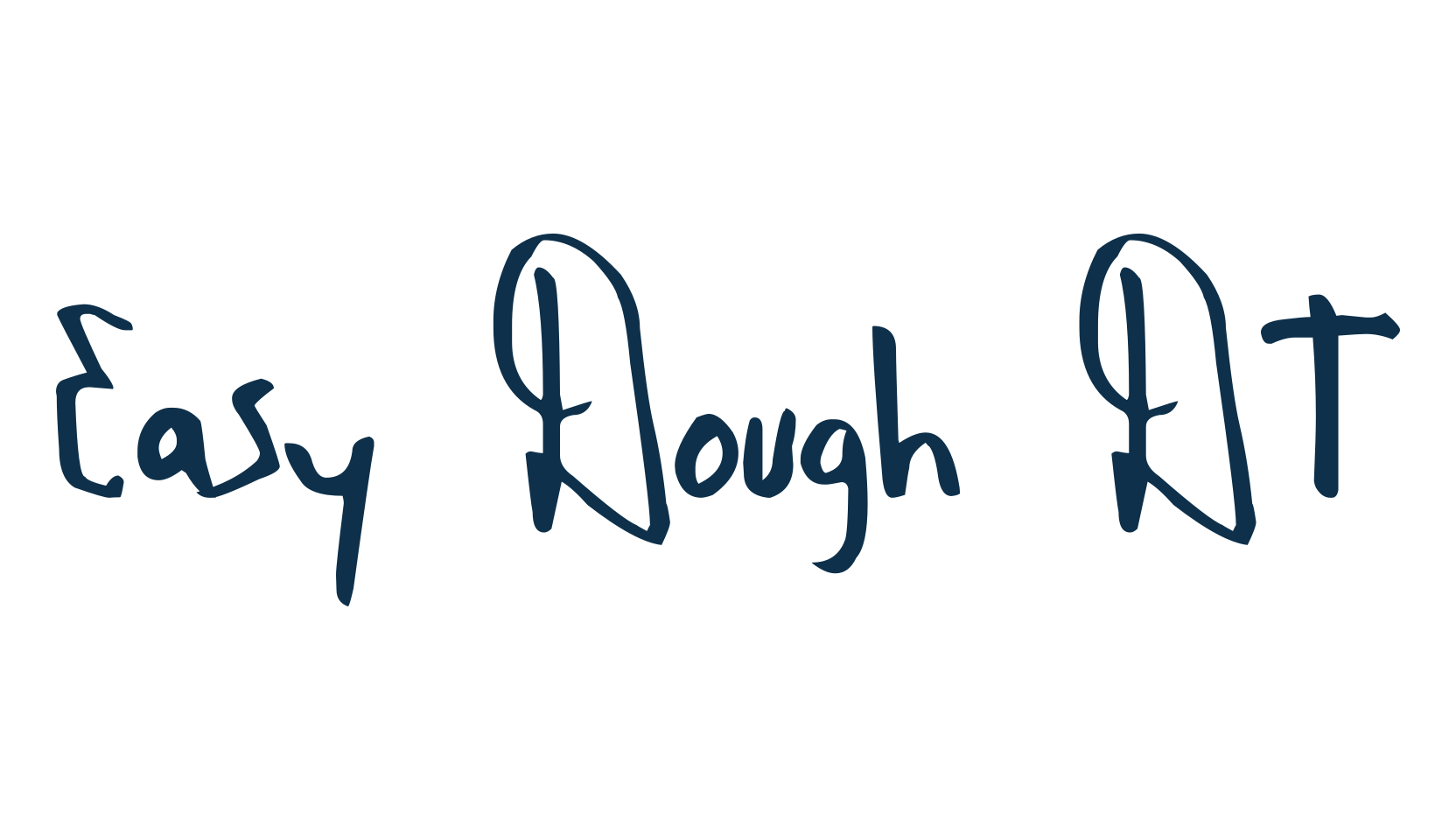 Easy Dough DT, script handwritten fancy decorative calligraphy font preview