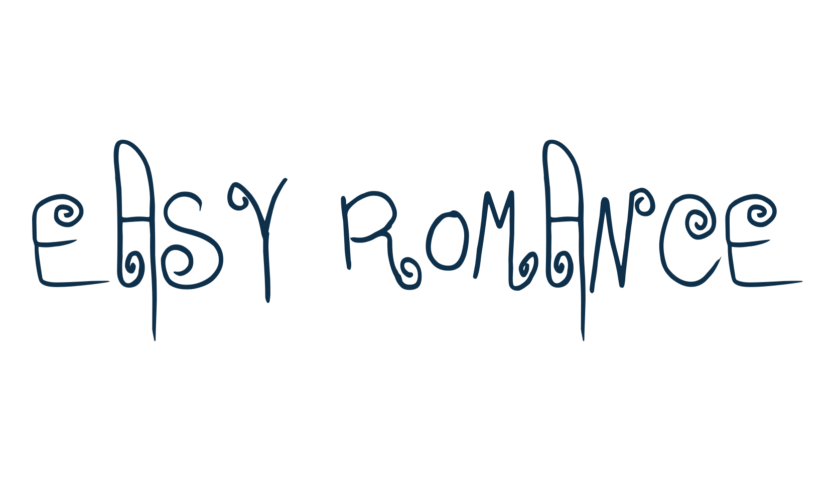 Easy Romance, curly font preview