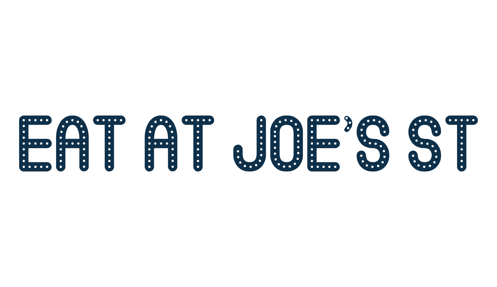 Eat at Joe's St, decorative font preview
