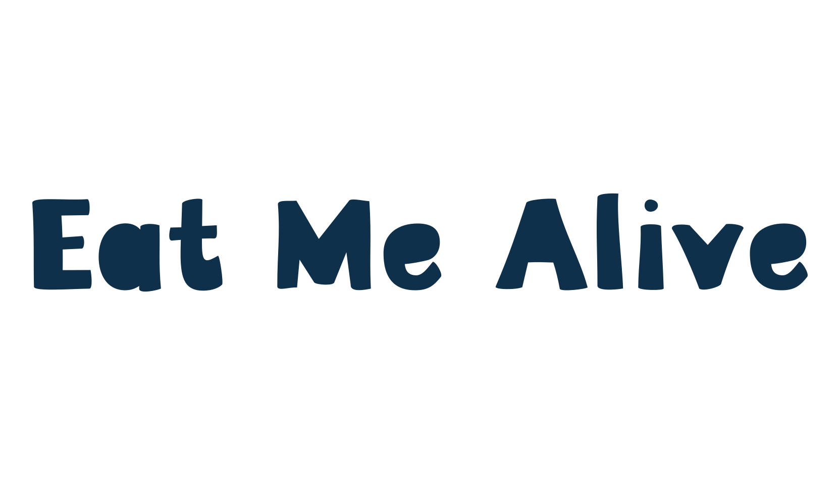 Eat Me Alive, fancy cartoon decorative font preview