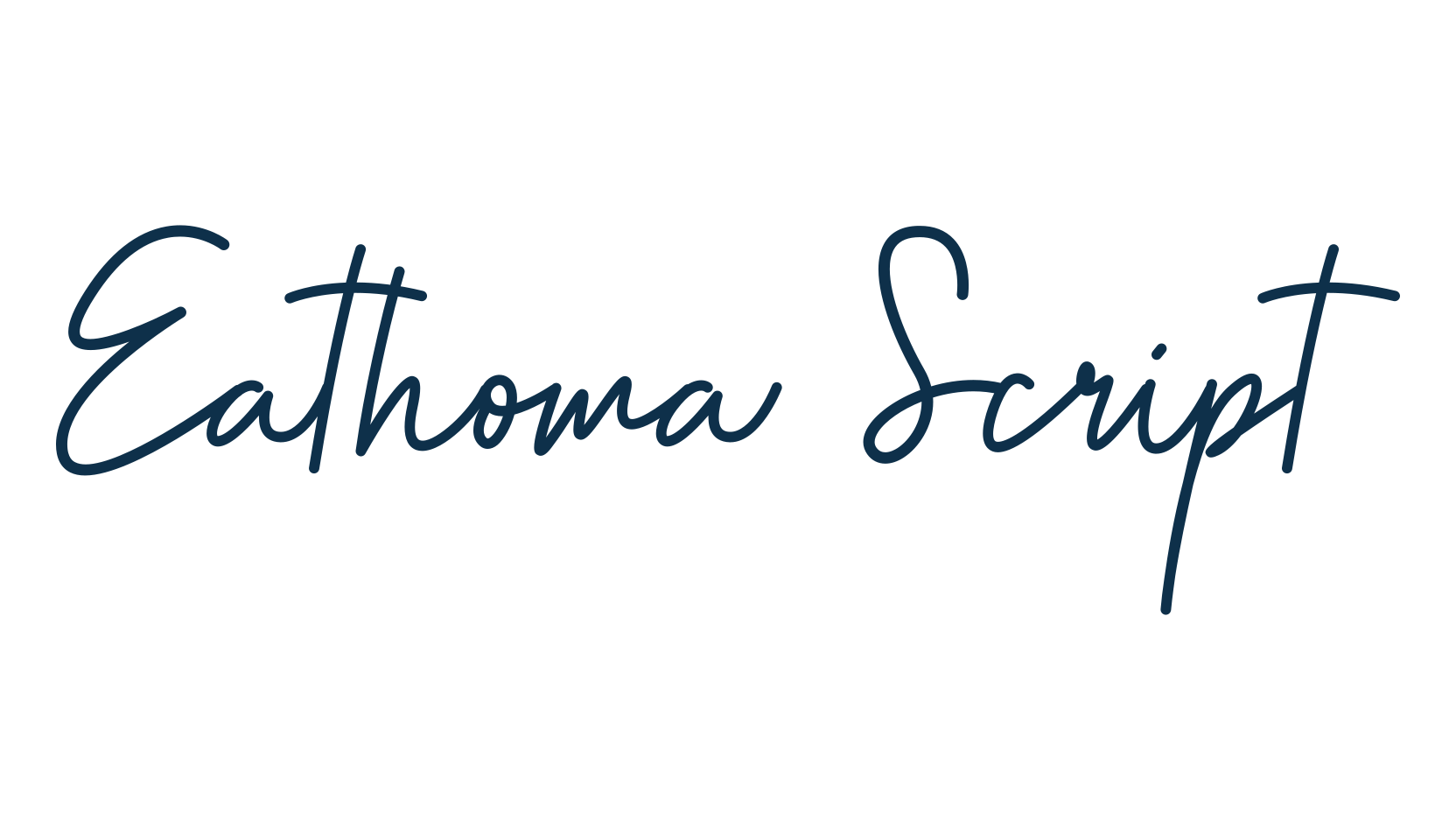 Eathoma Script, script handwritten fancy decorative calligraphy font preview