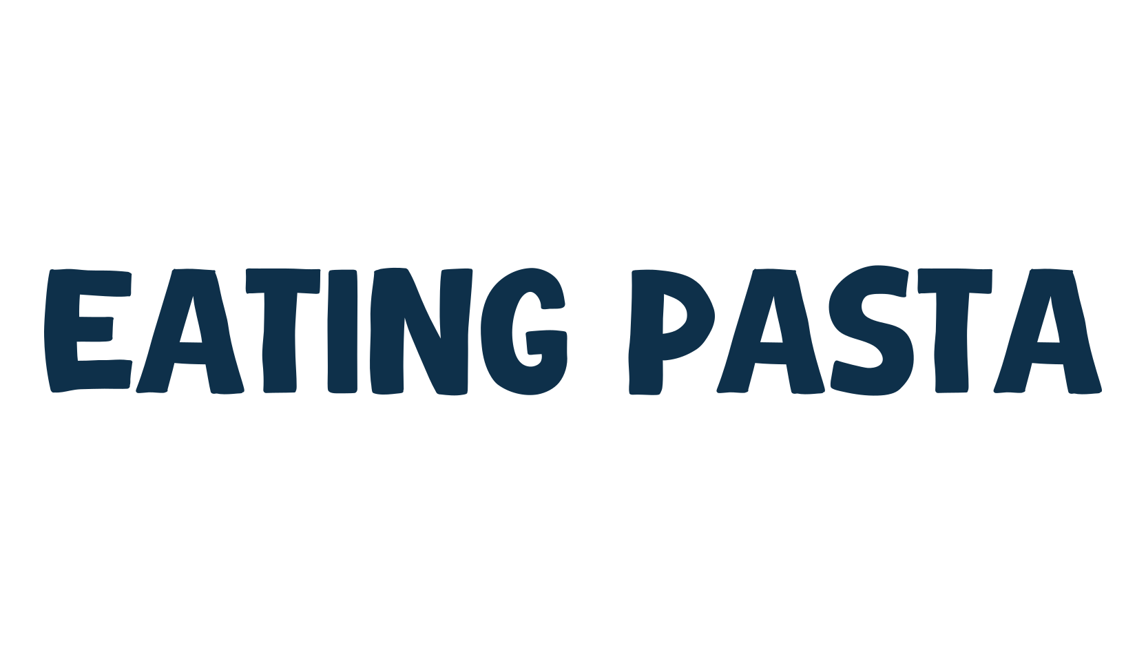 Eating Pasta, fancy cartoon decorative font preview