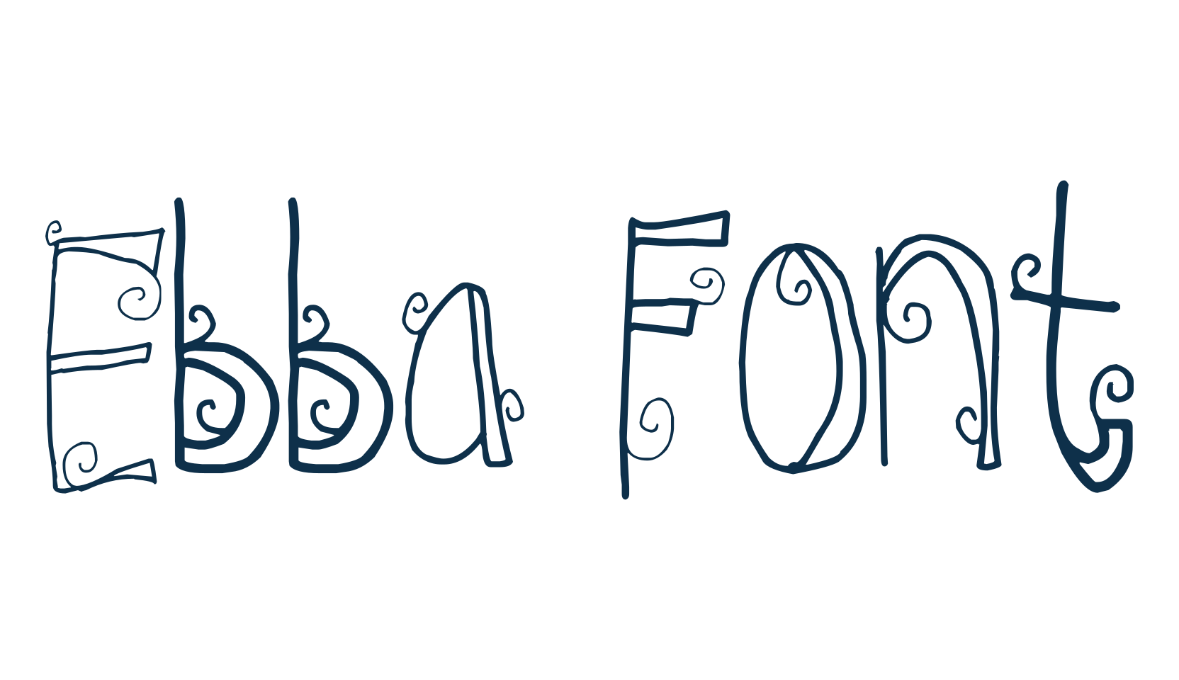 Ebba Font, fancy curly decorative font preview