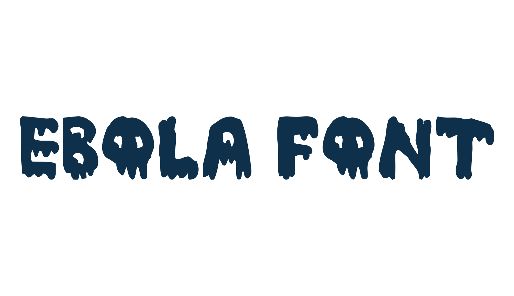 Ebola Font, halloween font preview