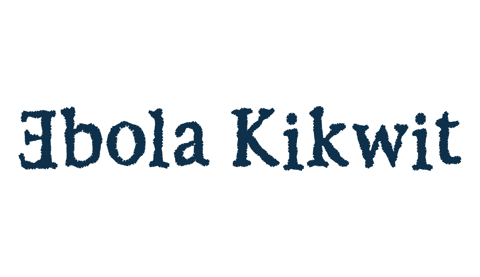 Ebola Kikwit, distorted font preview