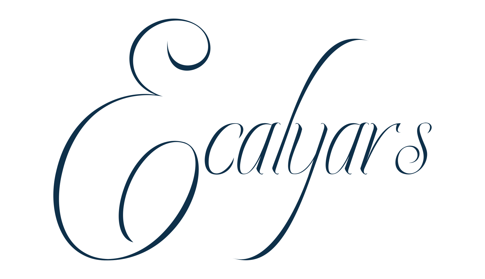 Ecalyars, script calligraphy fancy decorative font preview
