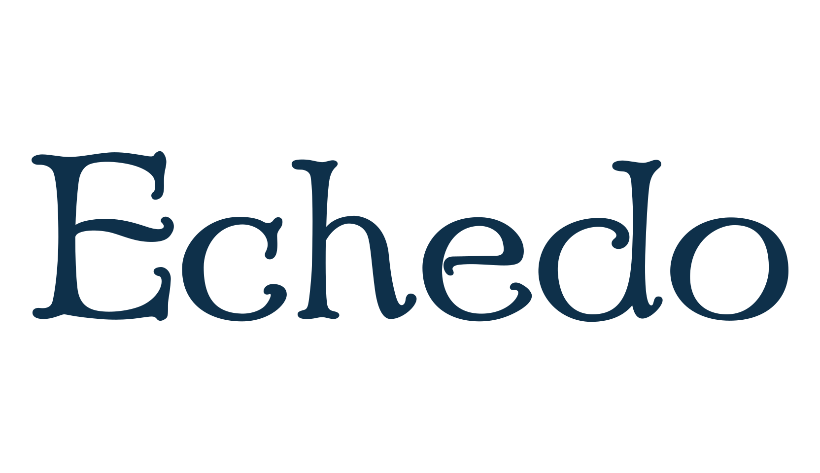Echedo, fancy retro decorative font preview
