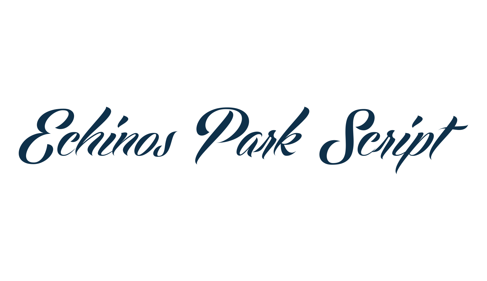 Echinos Park Script, calligraphy font preview
