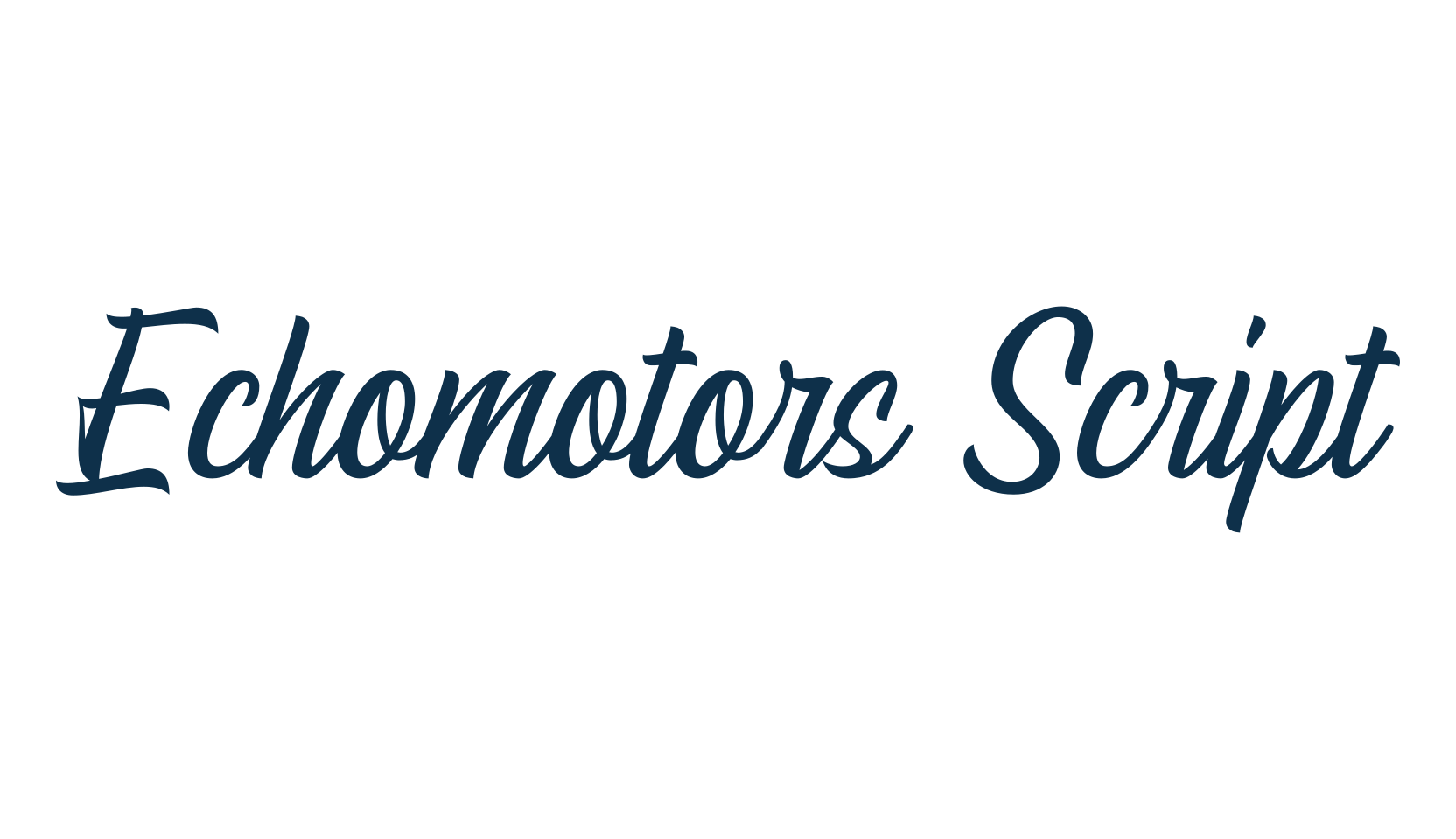 Echomotors Script, script brush fancy decorative calligraphy font preview