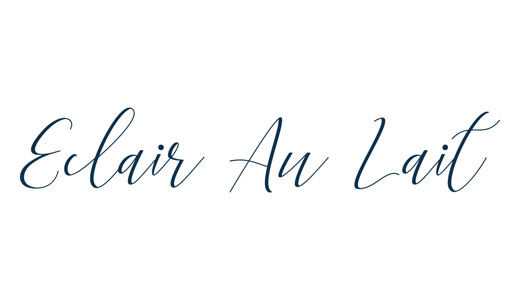 Eclair Au Lait, script handwritten fancy decorative calligraphy font preview