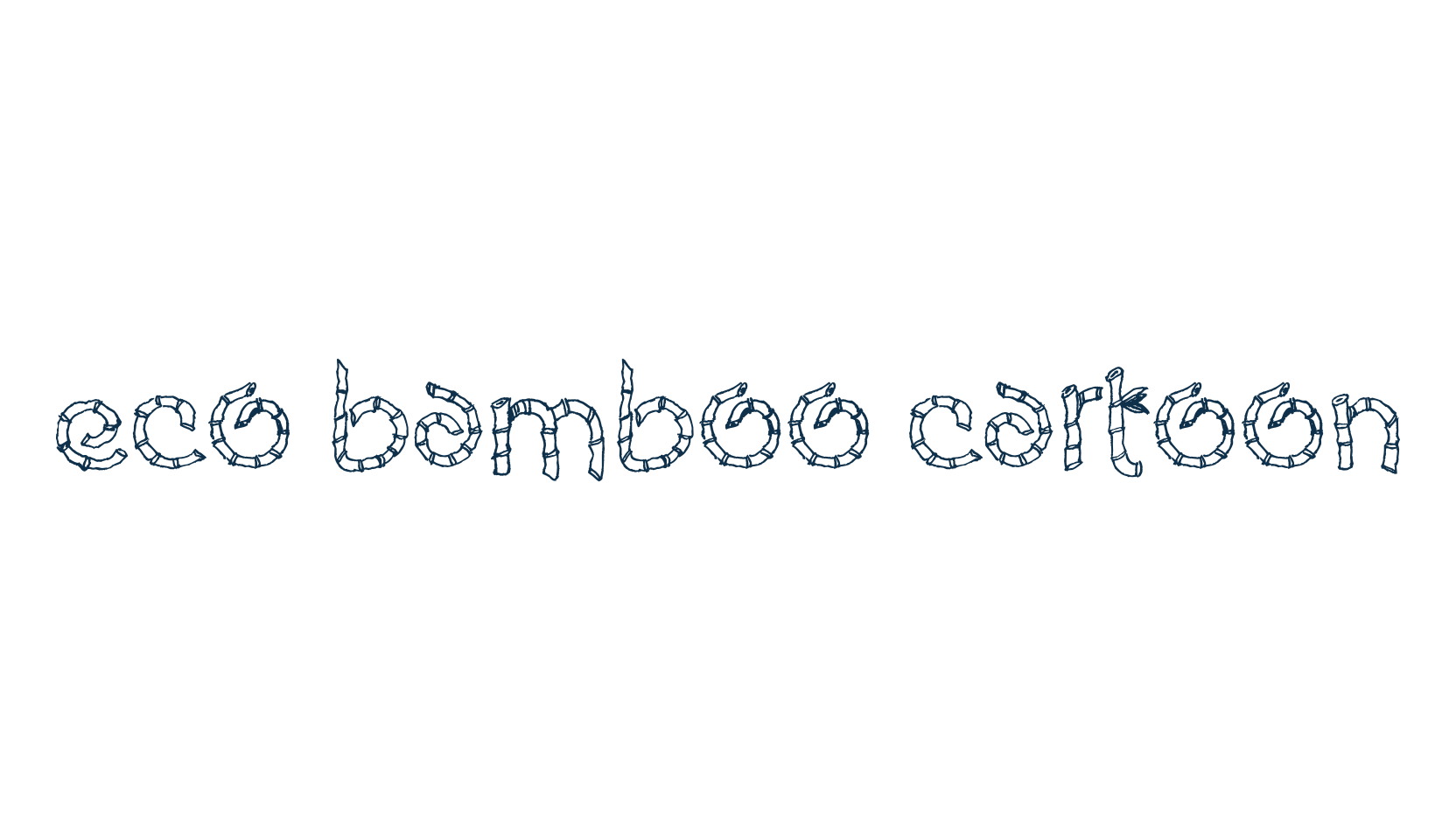 Eco Bamboo Cartoon, fancy decorative font preview