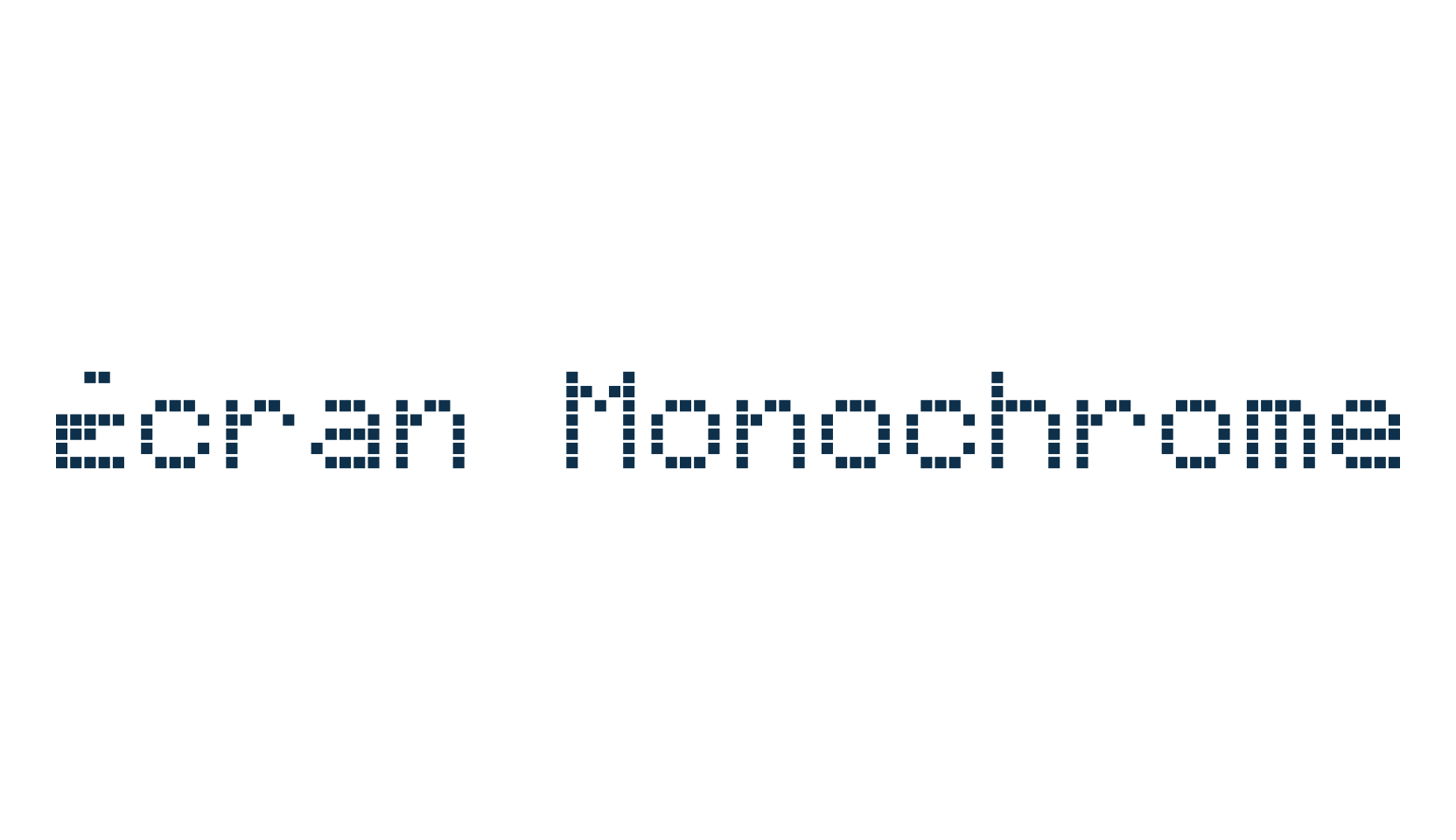 Écran Monochrome, techno lcd sci-fi font preview