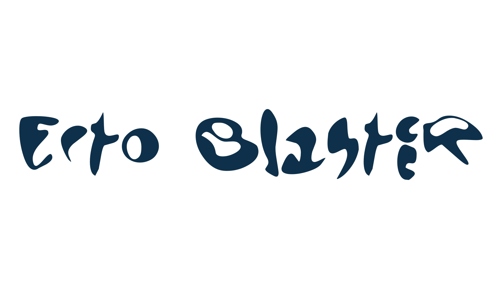 Ecto Blaster, distorted font preview