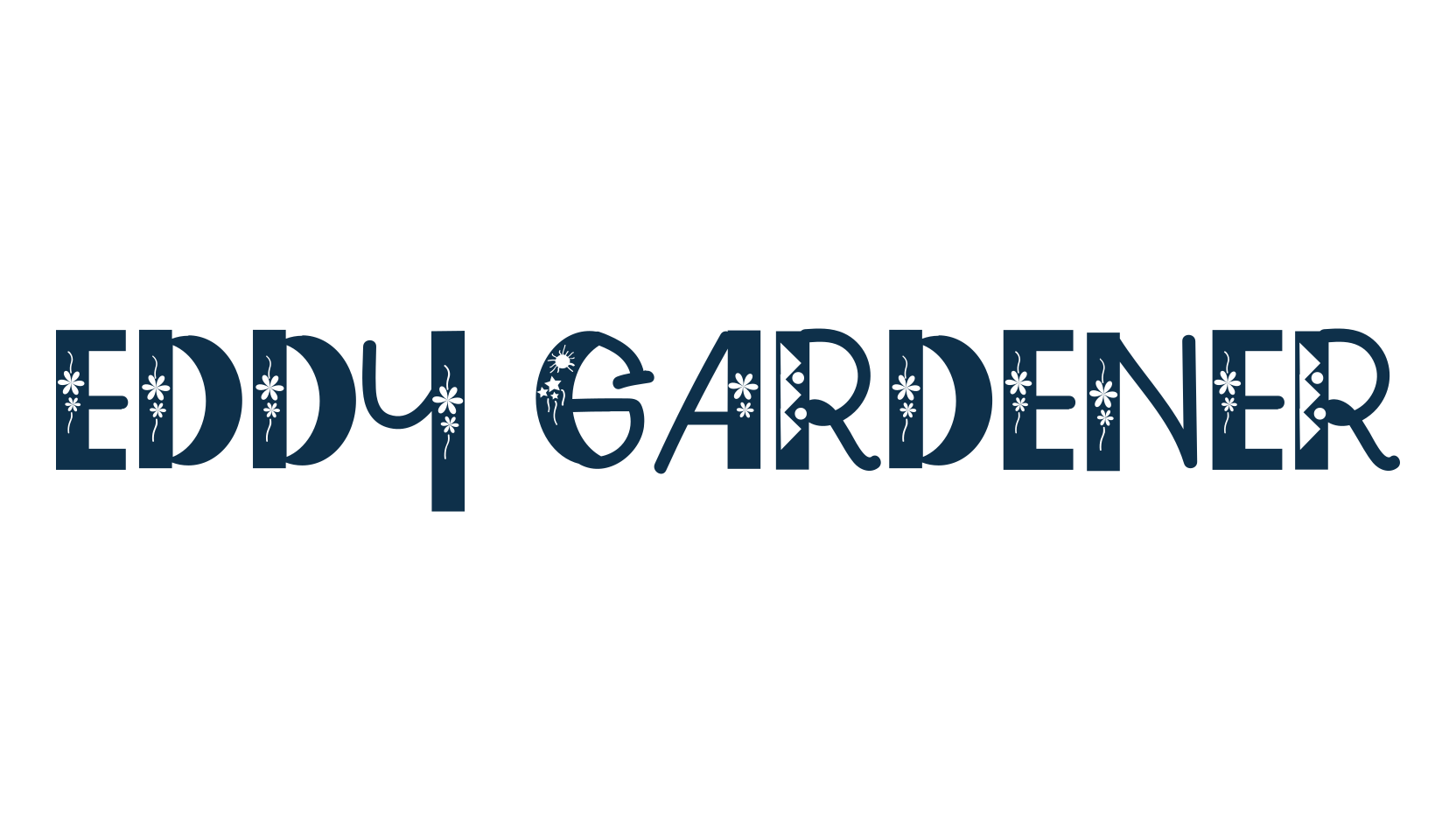Eddy Gardener, fancy decorative font preview