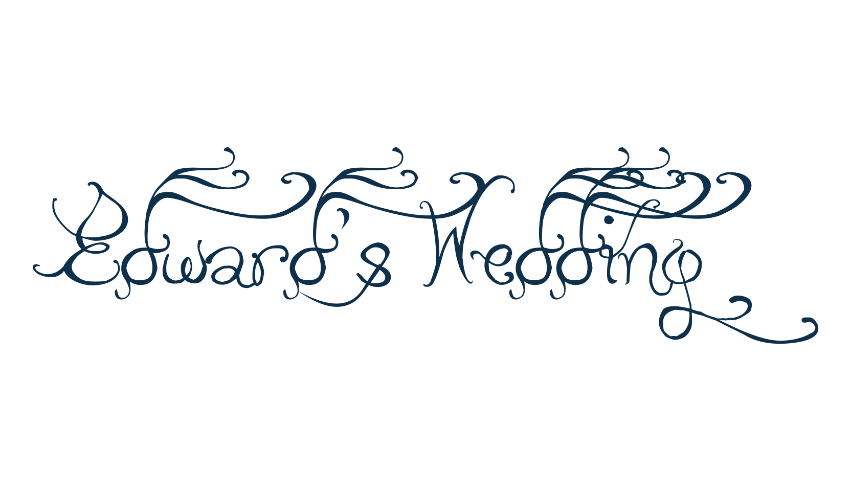 Edward's Wedding, various font preview