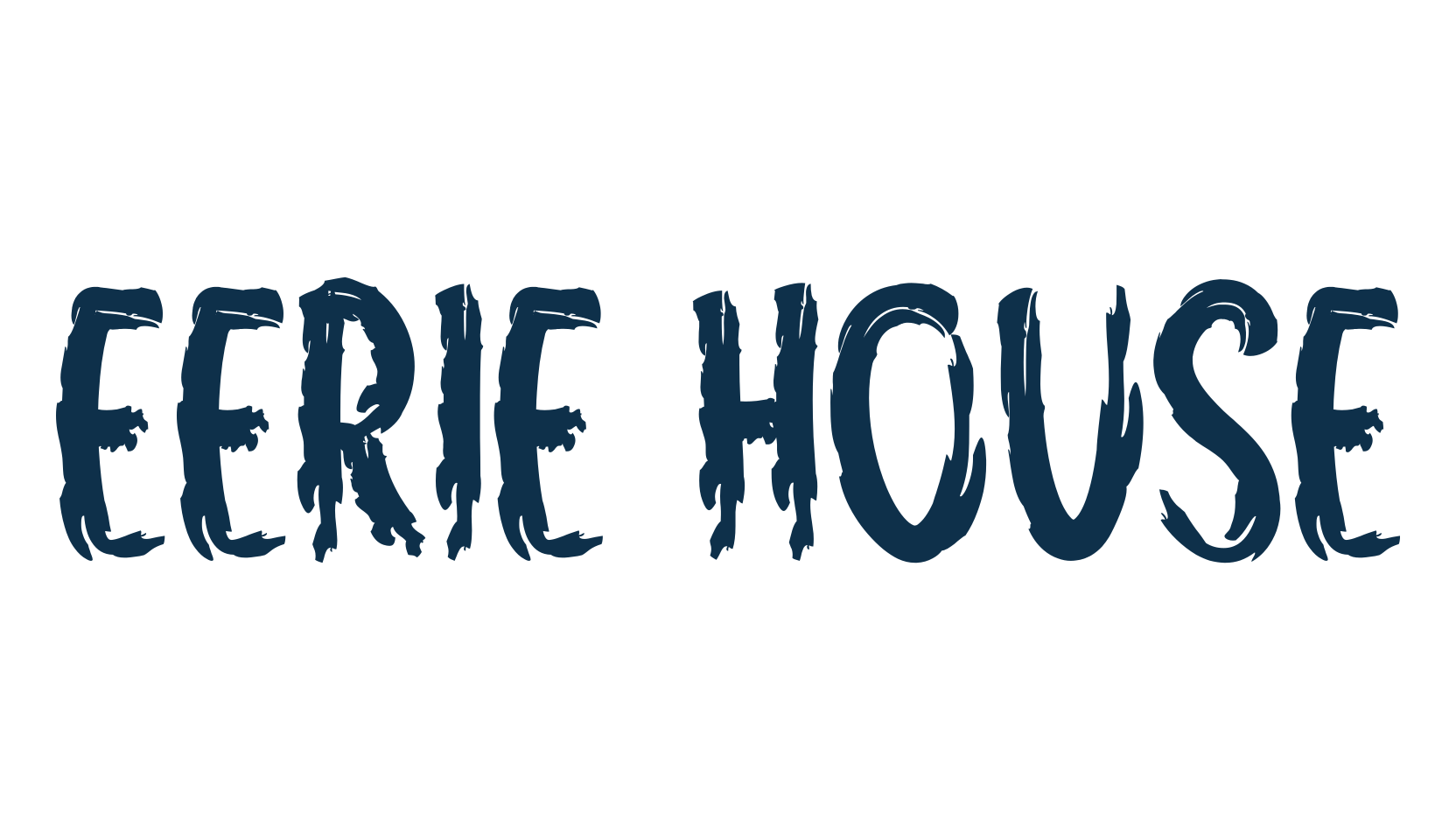 Eerie House, fancy decorative font preview