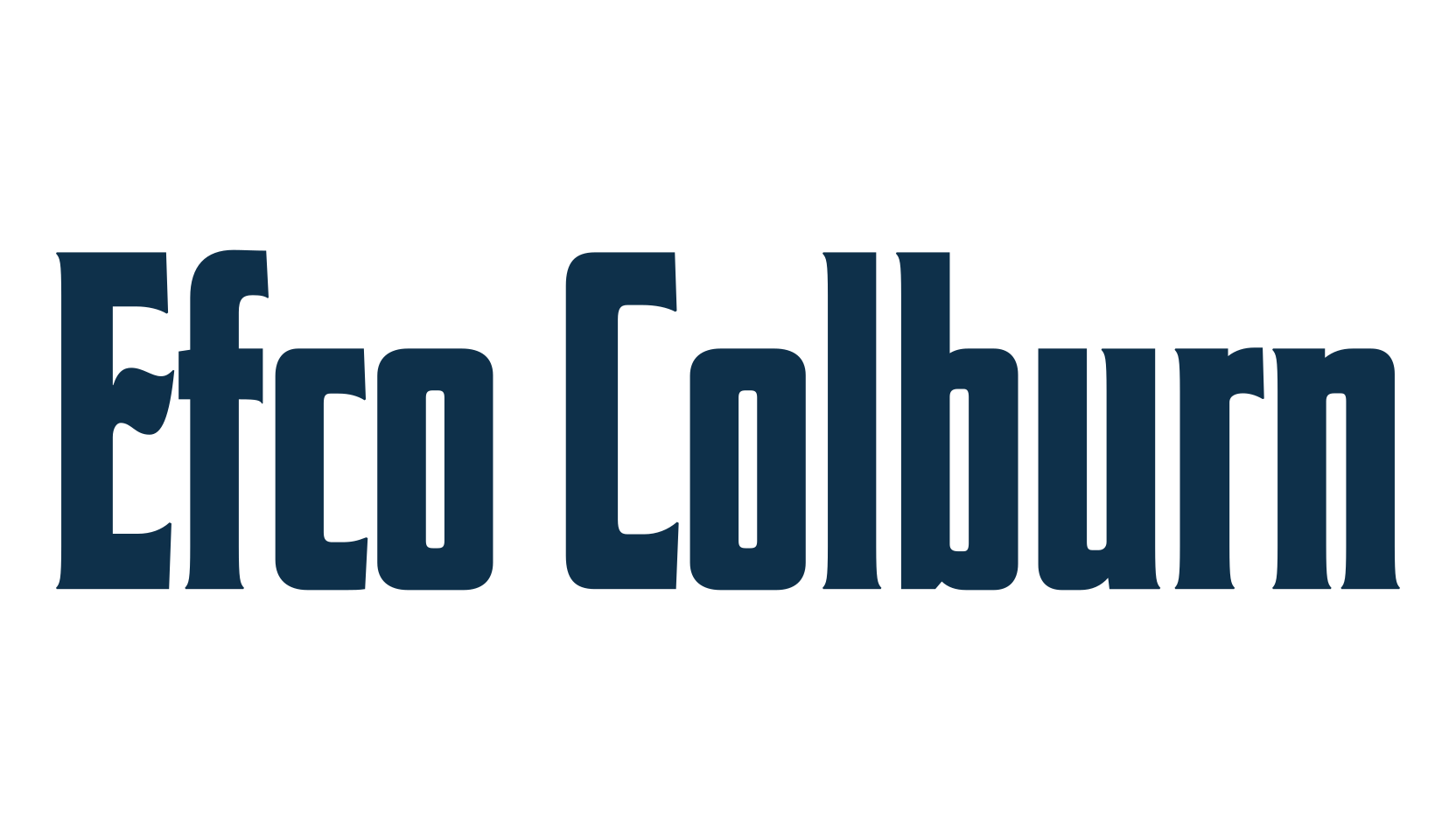 Efco Colburn, fancy retro decorative font preview
