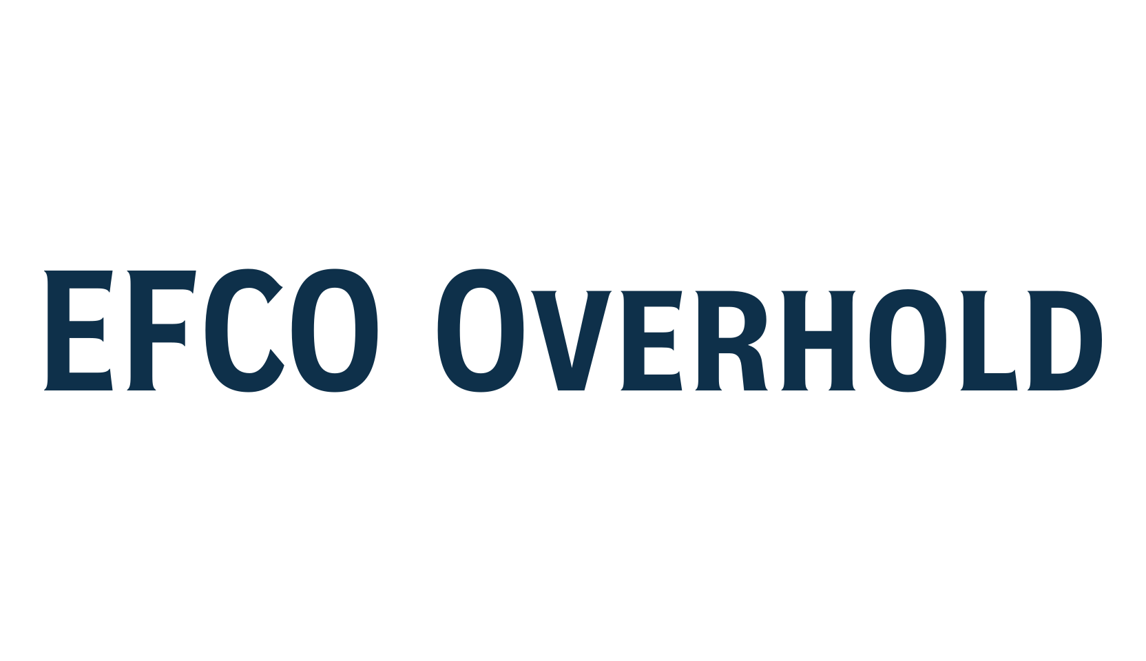 EFCO Overhold, retro font preview
