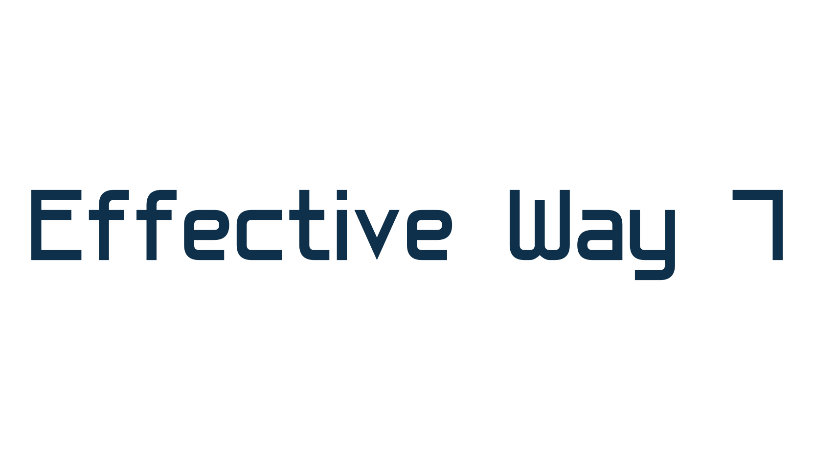 Effective Way 7, sans serif font preview