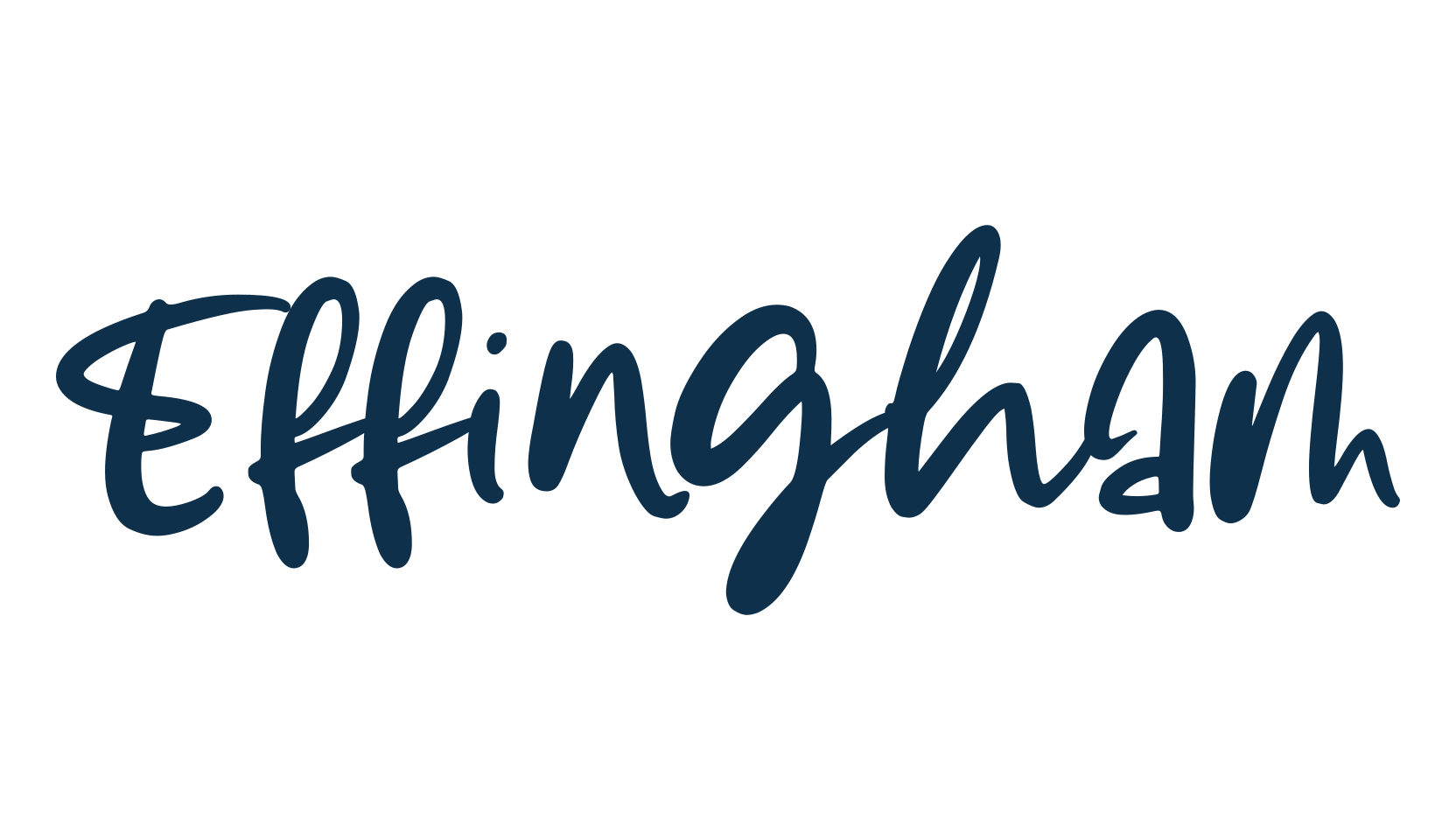 Effingham, handwriting font preview