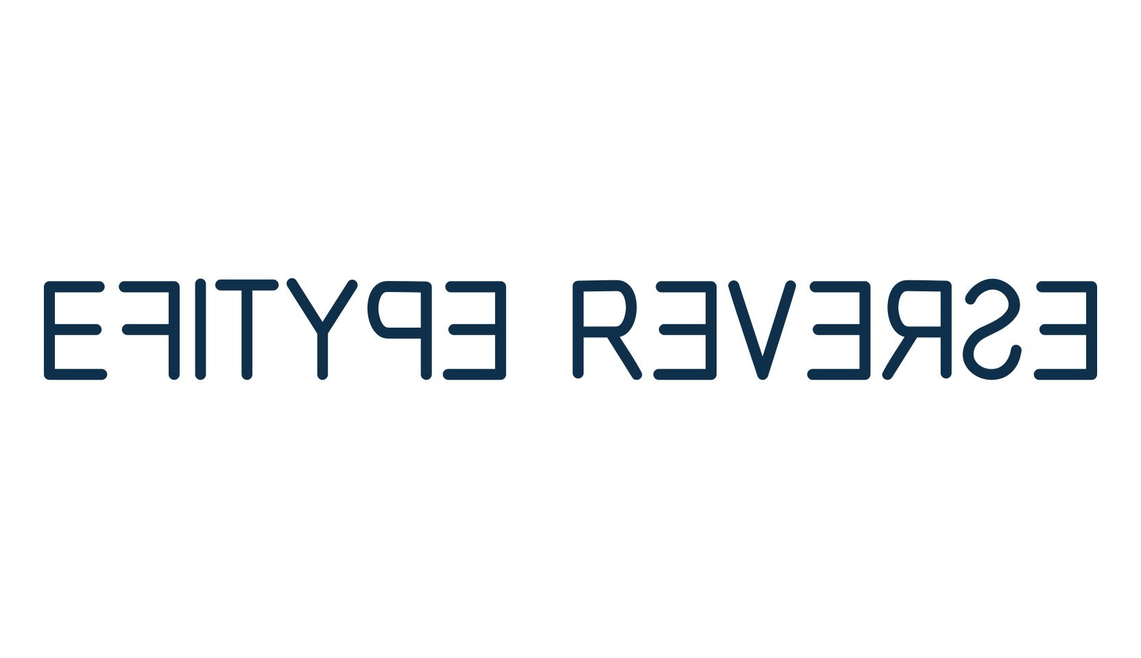 Efitype Reverse, sans serif font preview