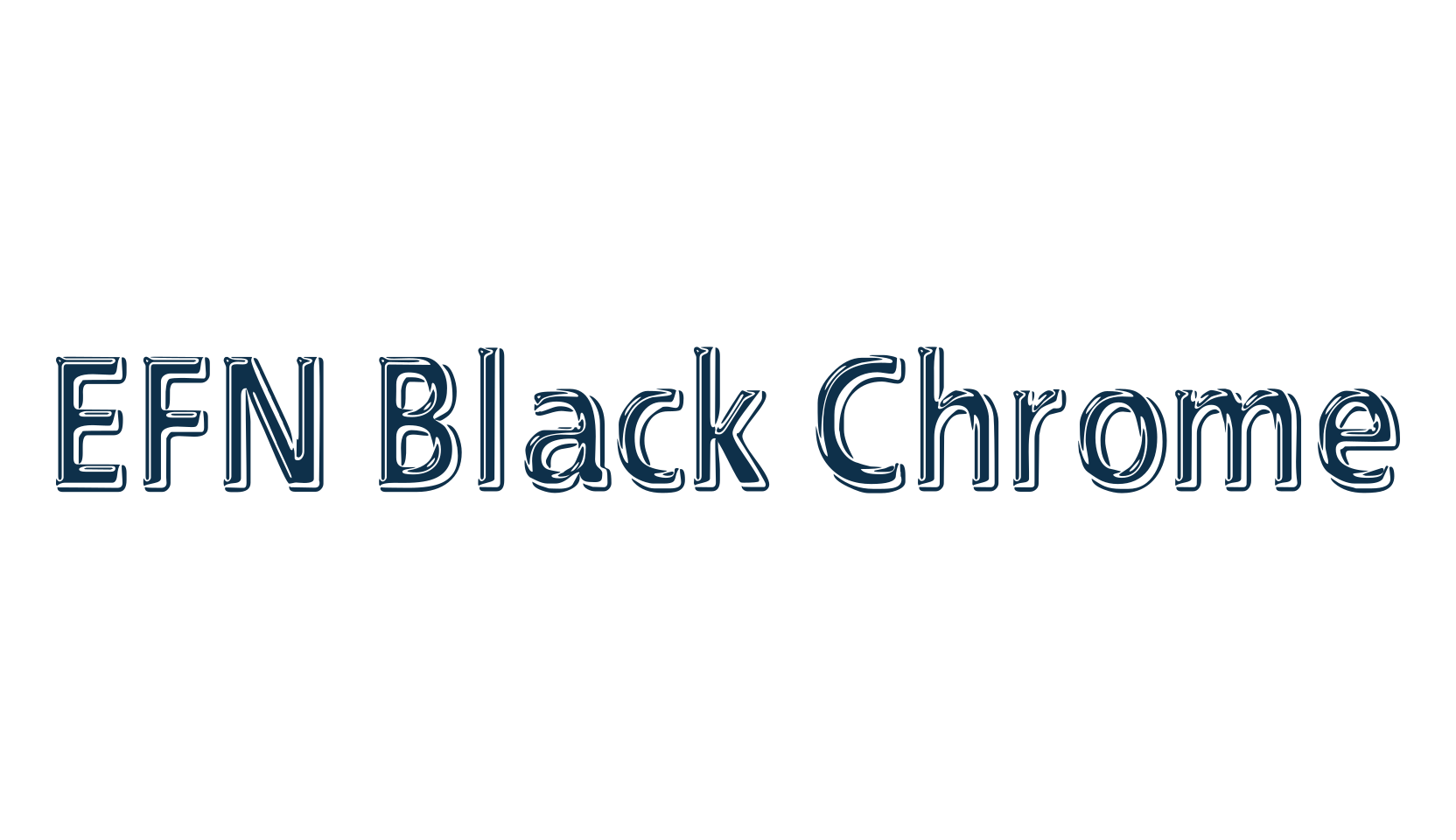 EFN Black Chrome, fancy various decorative font preview