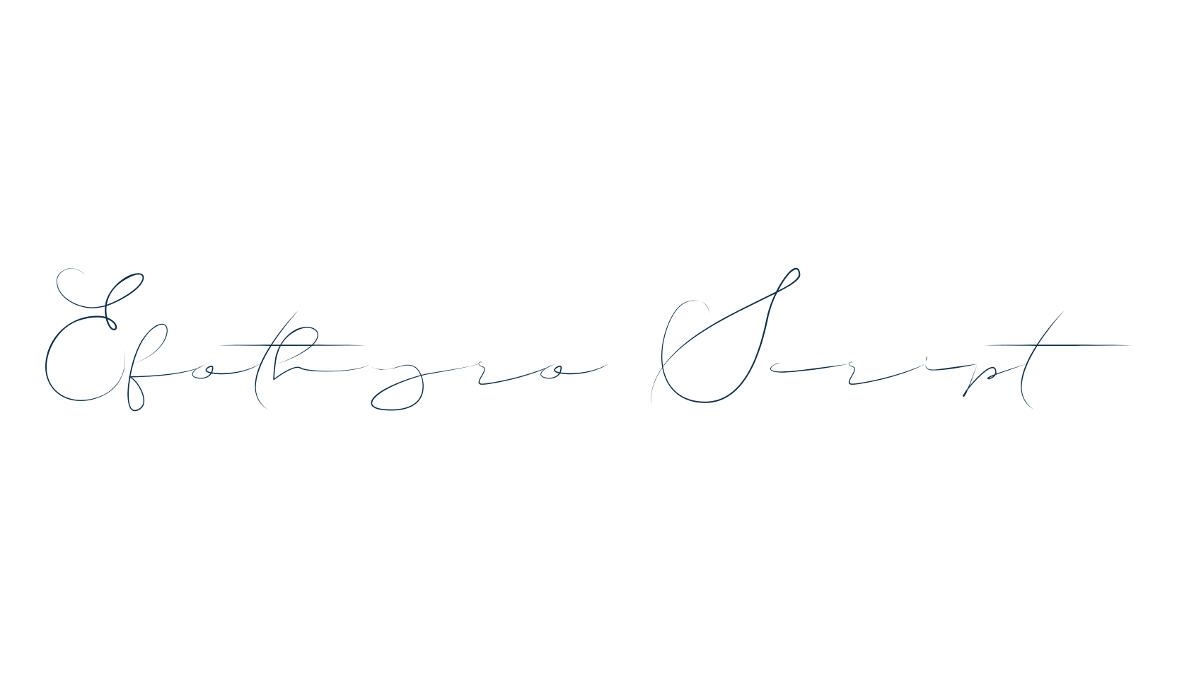 Efothyro Script, calligraphy font preview