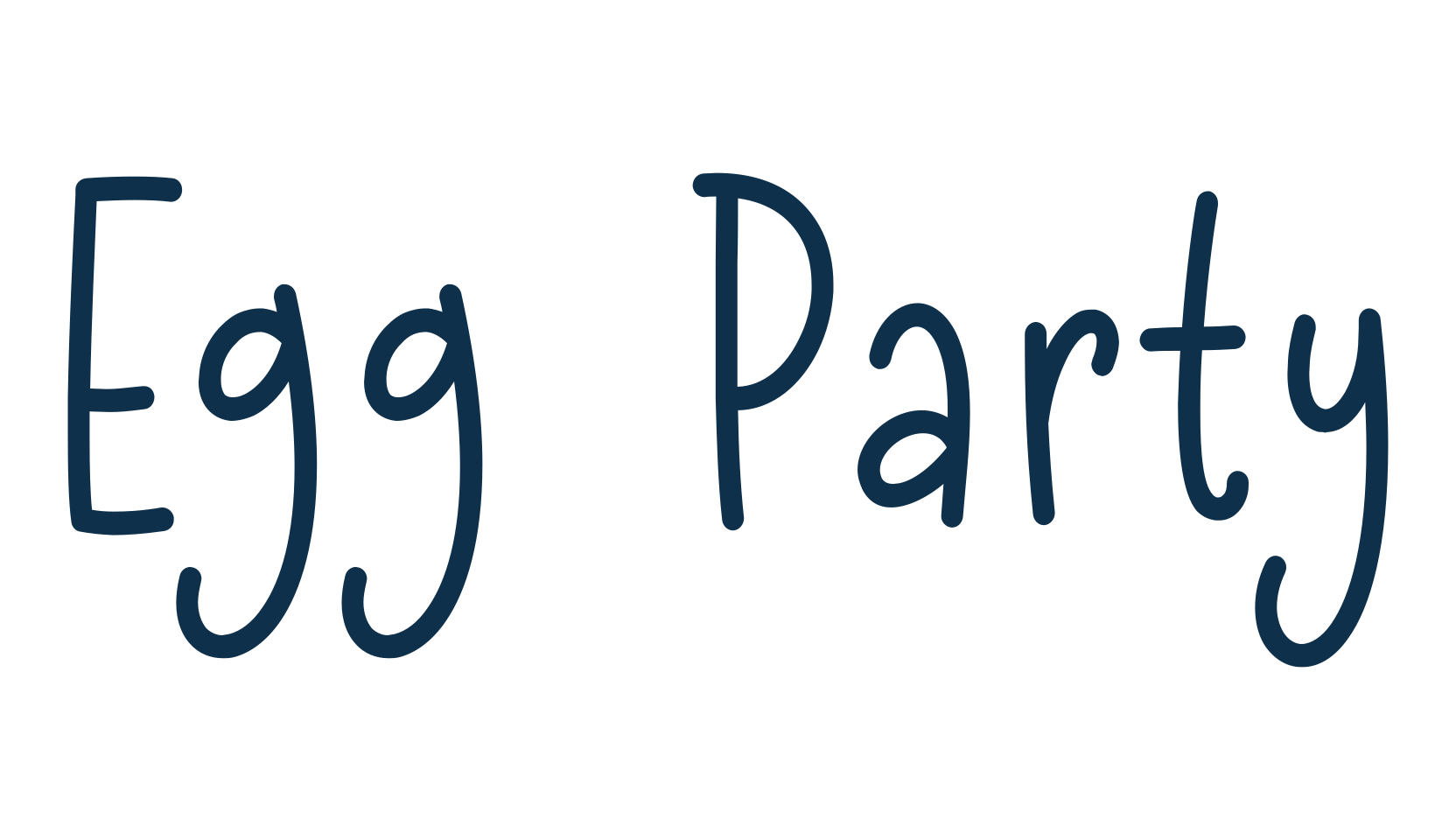 Egg Party, handwriting font preview