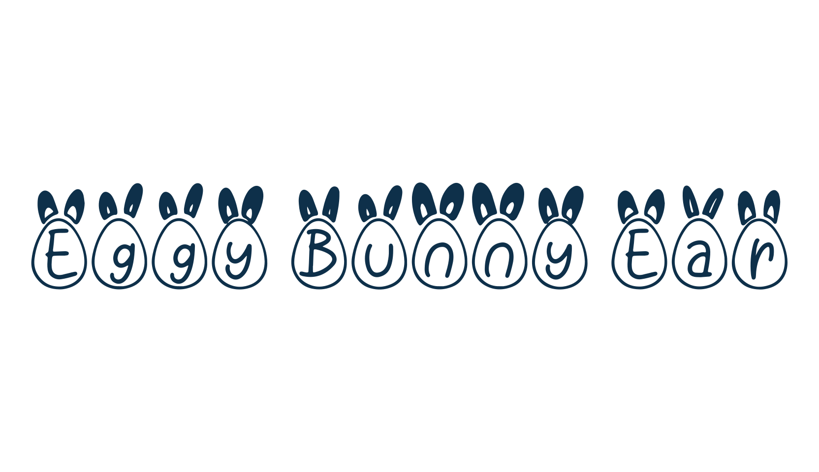 Eggy Bunny Ear, display market font preview