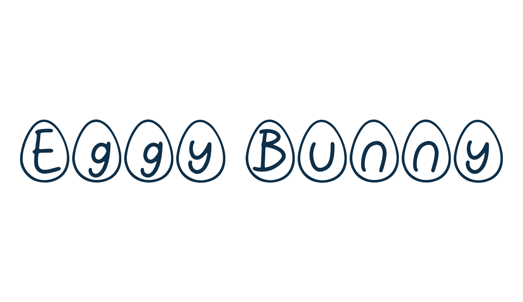 Eggy Bunny, fancy decorative font preview