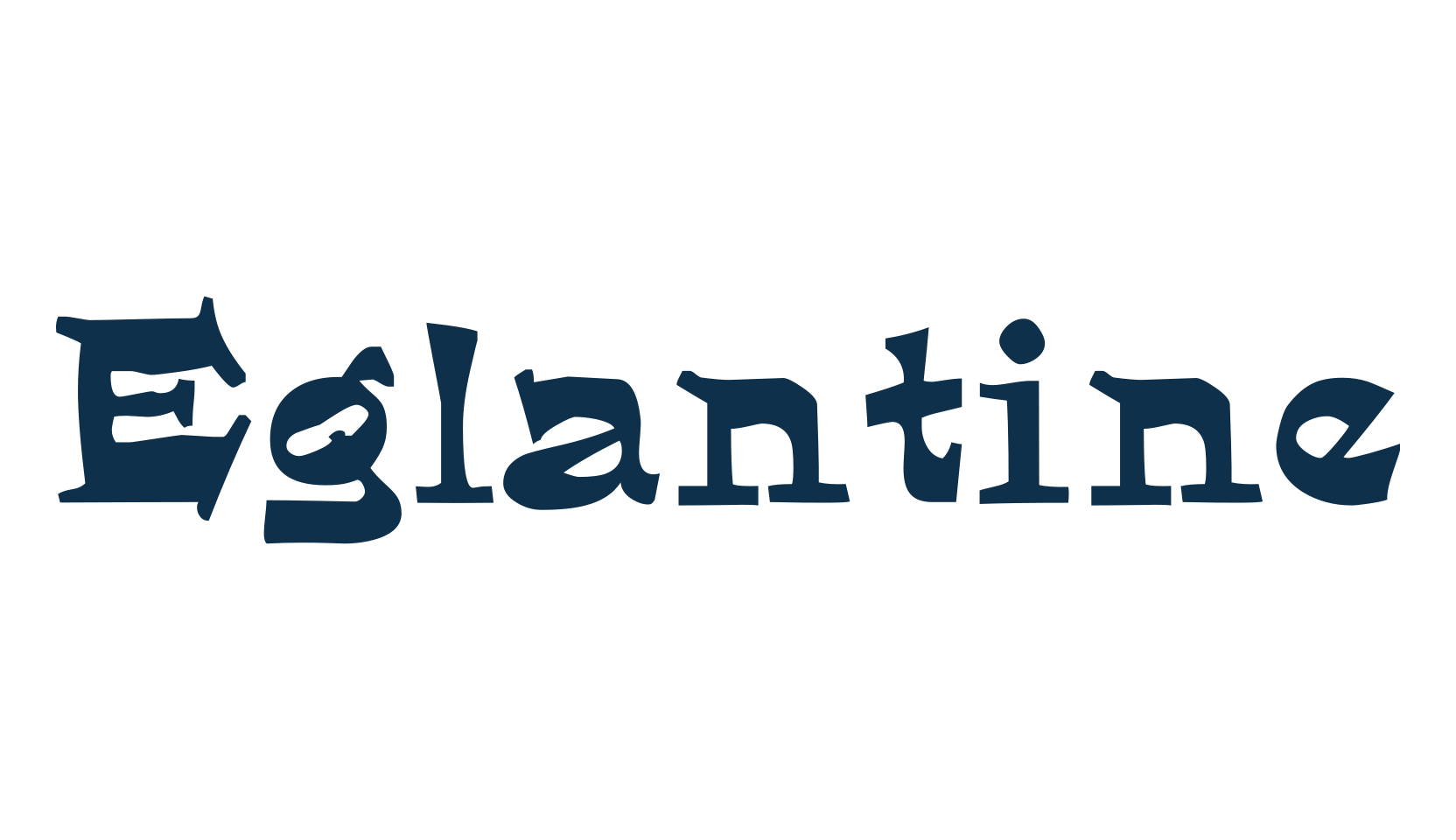 Eglantine, cartoon font preview