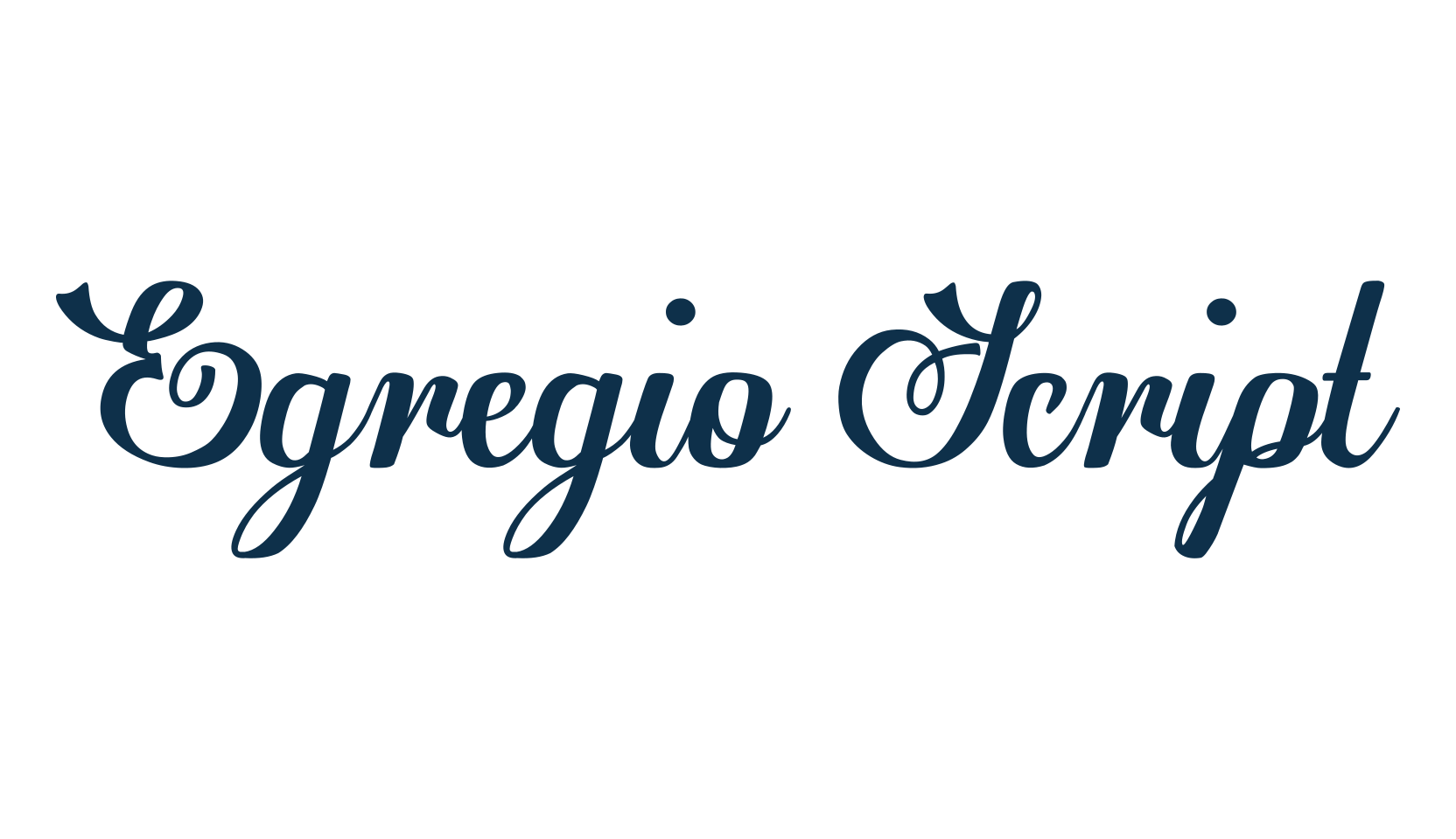Egregio Script, calligraphy font preview