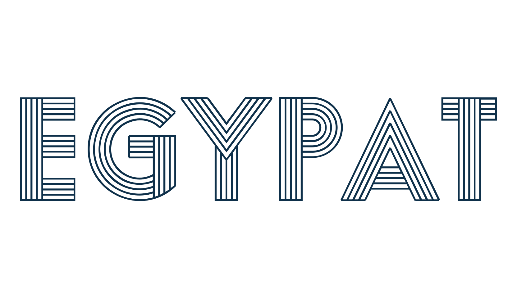 Egypat, retro font preview