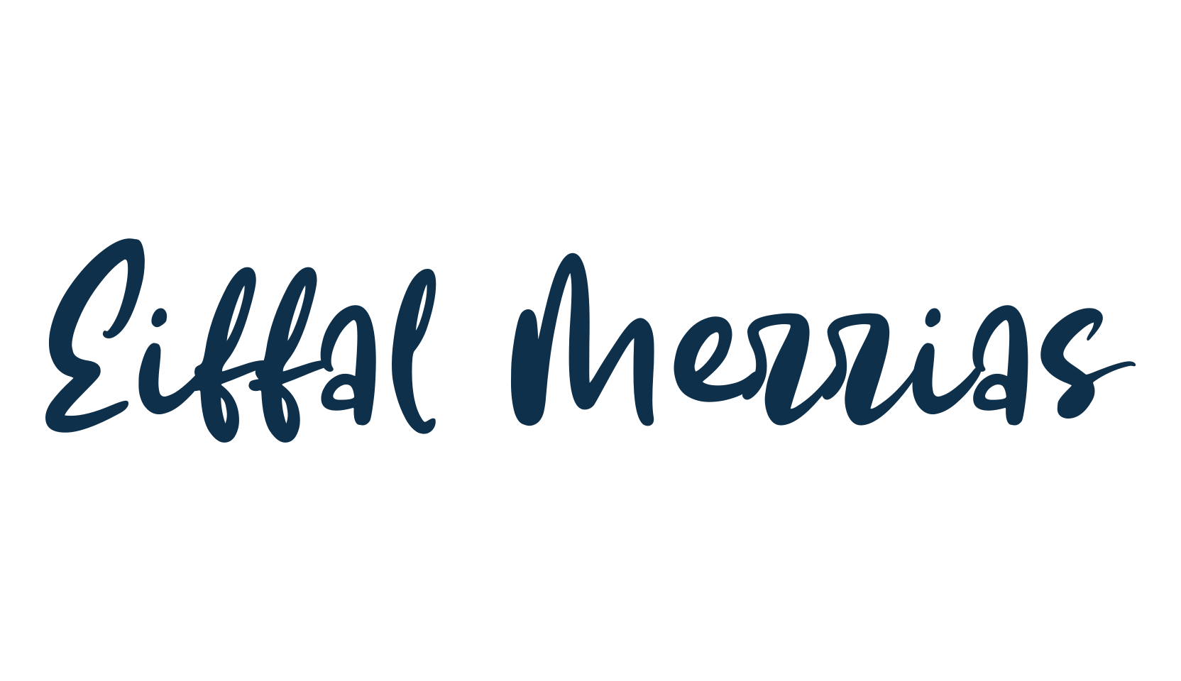Eiffal Merrias, script handwritten fancy decorative calligraphy font preview