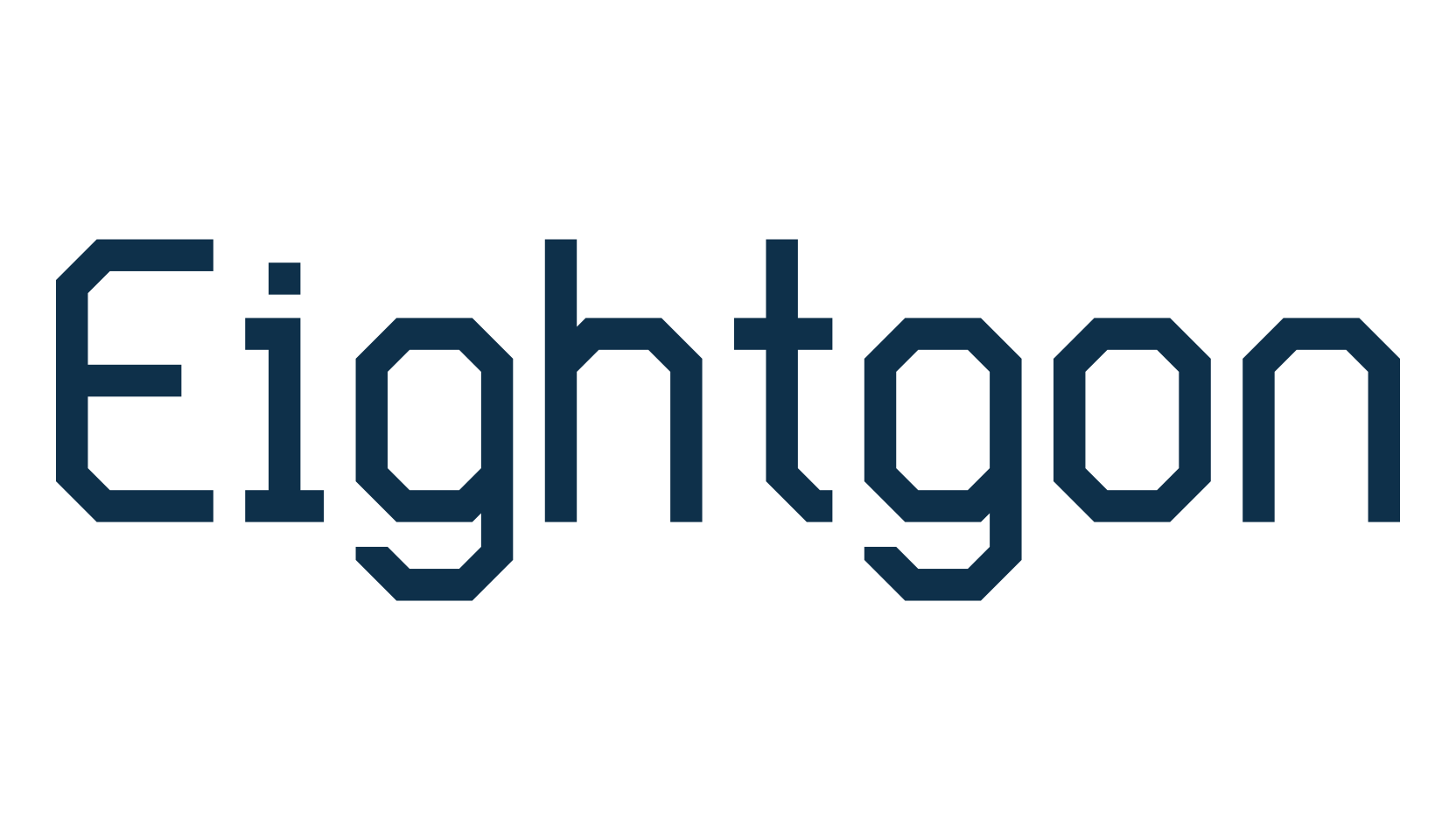 Eightgon, techno square sci-fi font preview