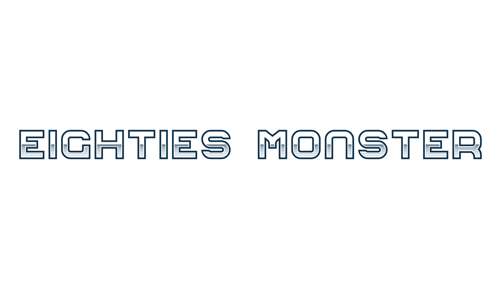 Eighties Monster, fancy various decorative font preview