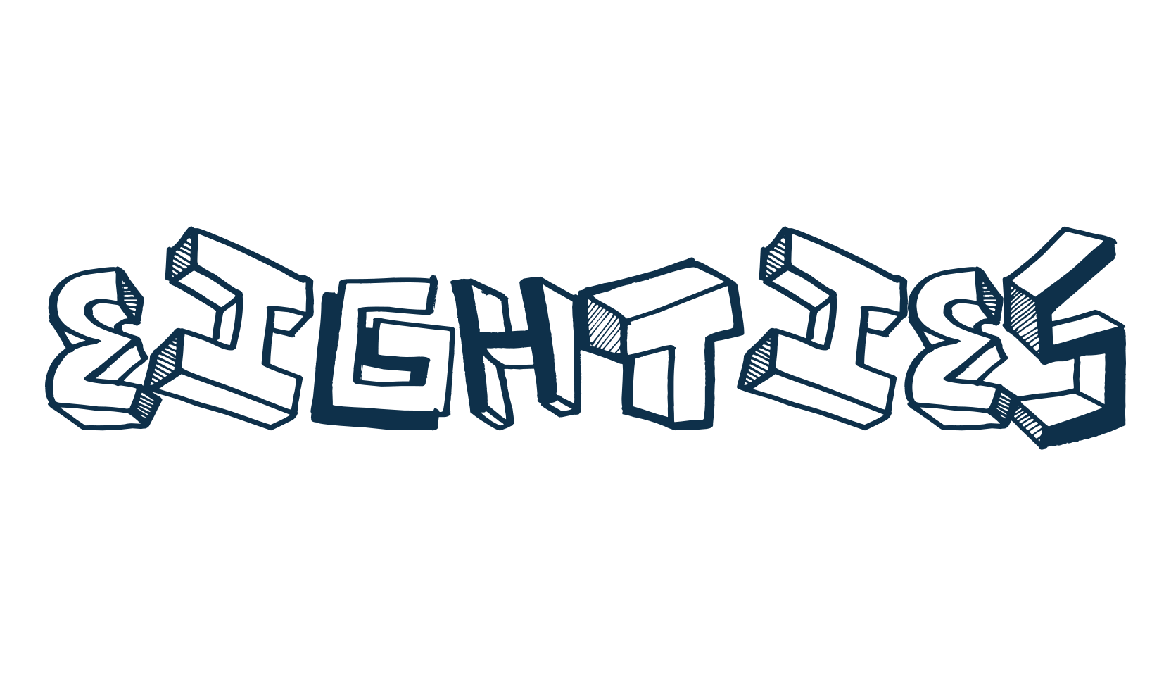 Eighties (eighties), fancy cartoon decorative font preview