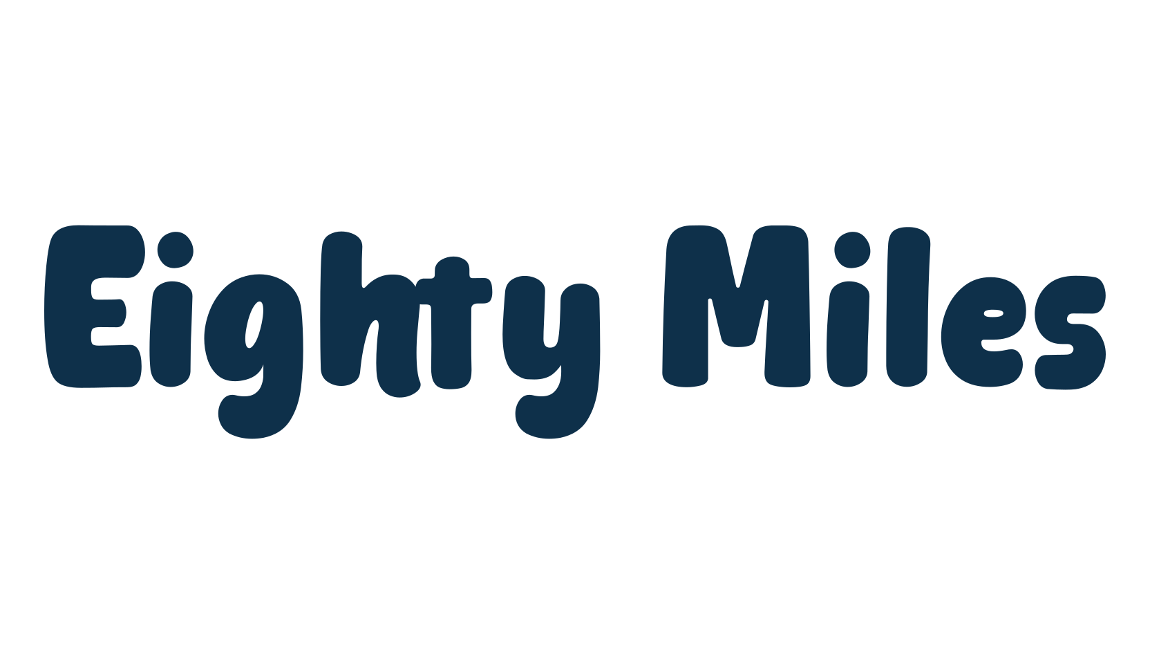 Eighty Miles, fancy cartoon decorative font preview