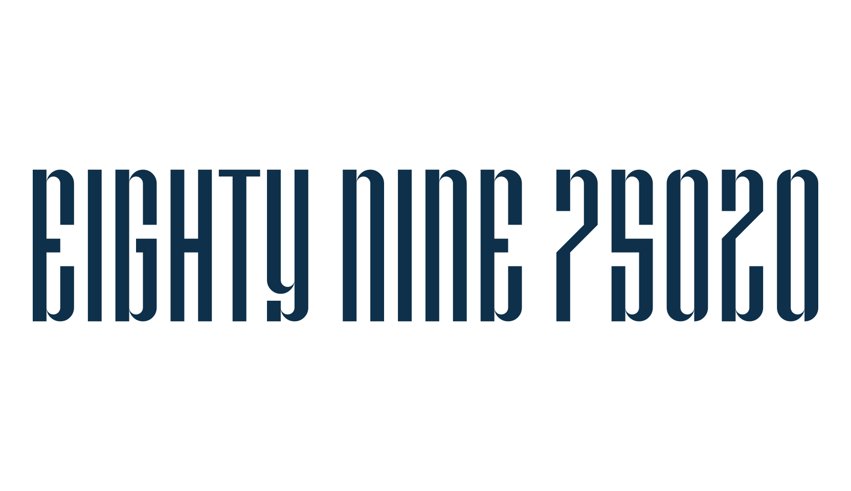 Eighty Nine 75020, fancy various basic font preview