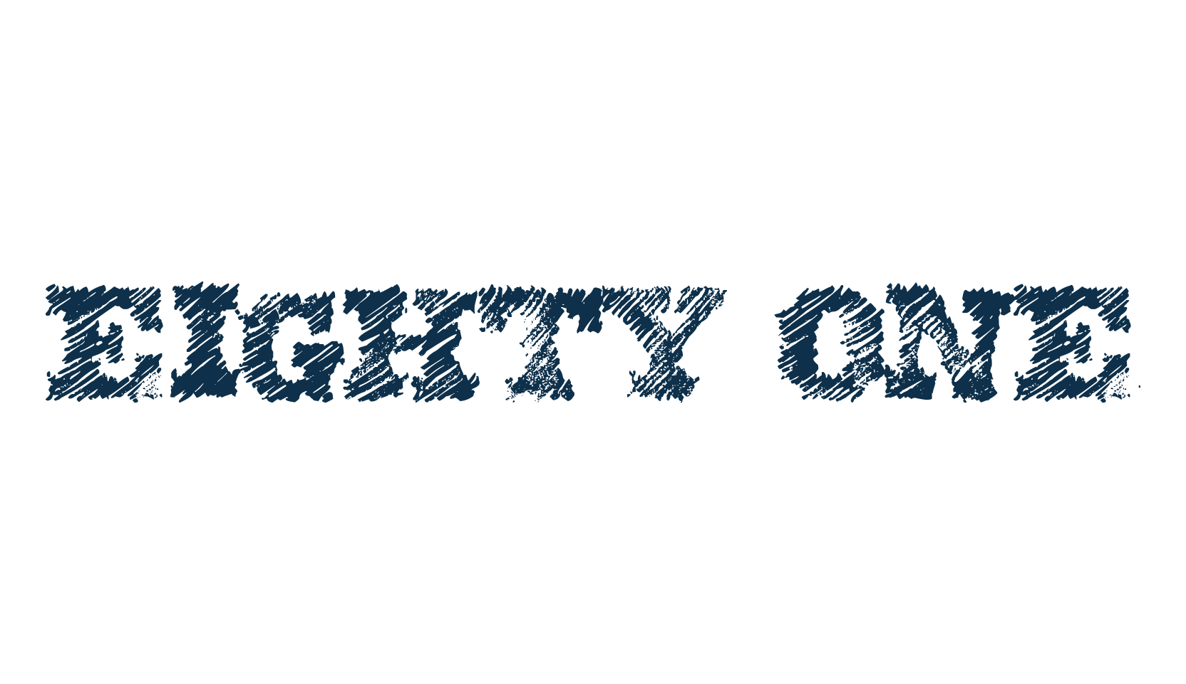 Eighty One, fancy eroded decorative font preview
