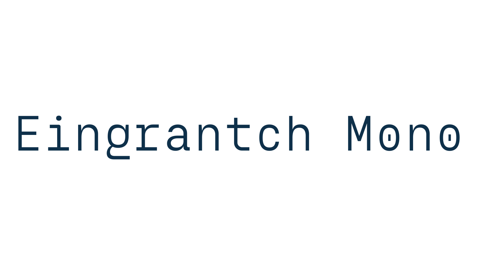 Eingrantch Mono, fixed width font preview