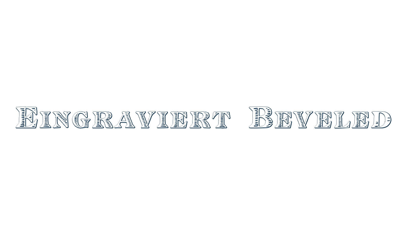 Eingraviert Beveled, fancy retro decorative font preview