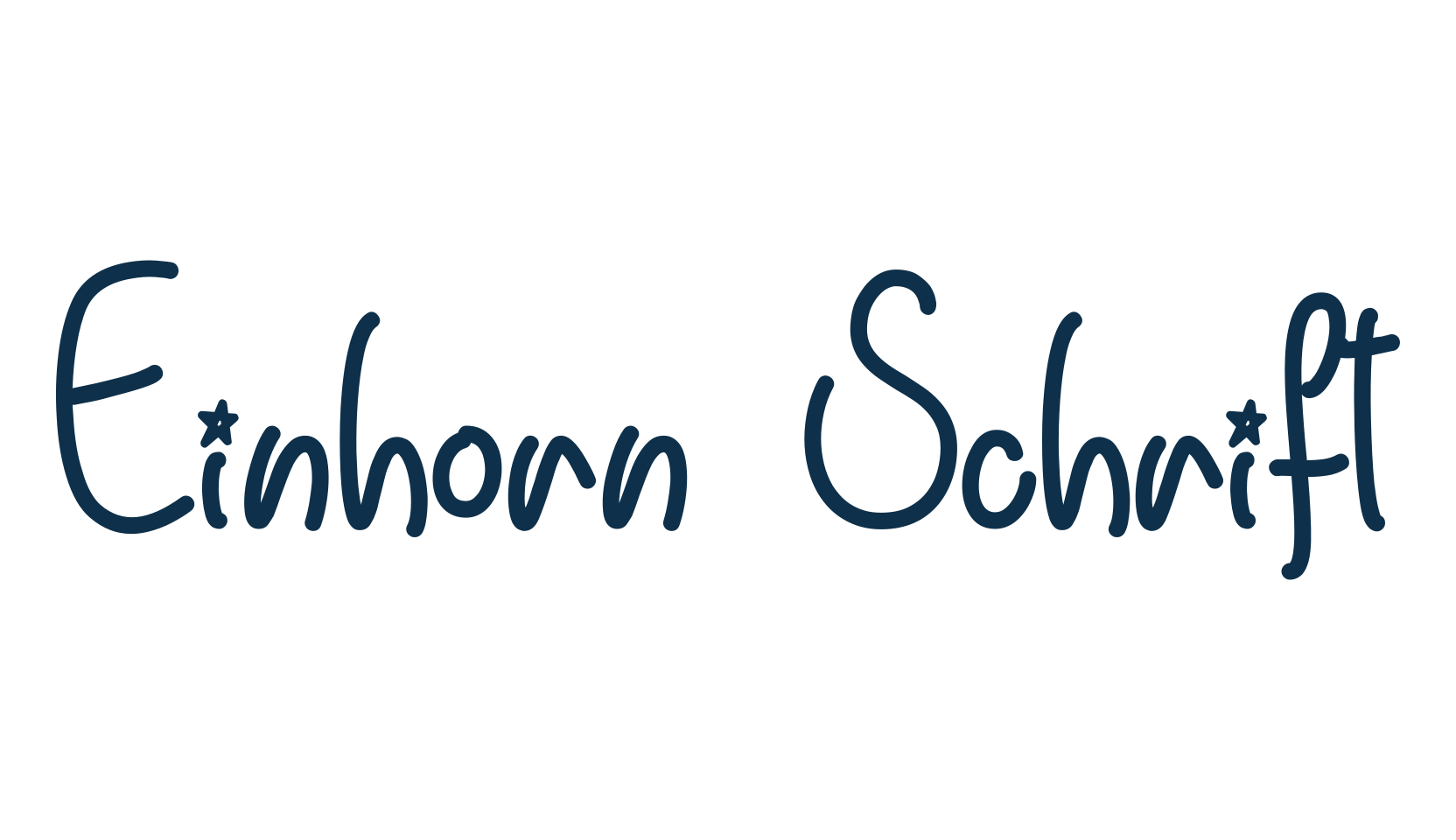 Einhorn Schrift, script handwritten fancy decorative calligraphy font preview