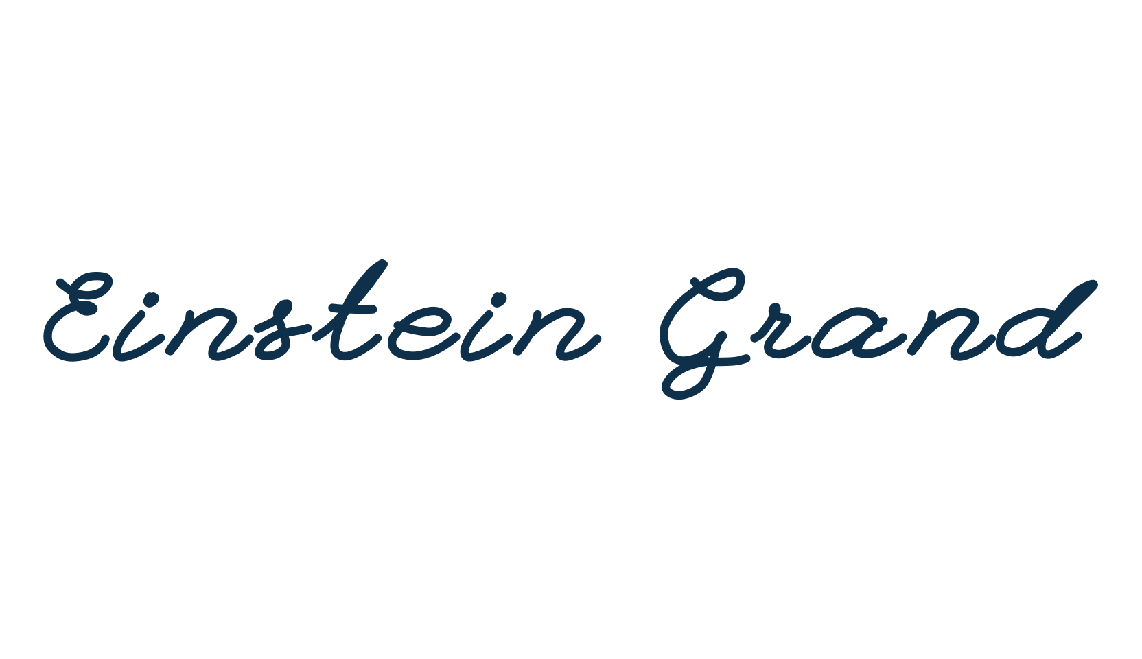 Einstein Grand, script handwritten fancy decorative calligraphy font preview