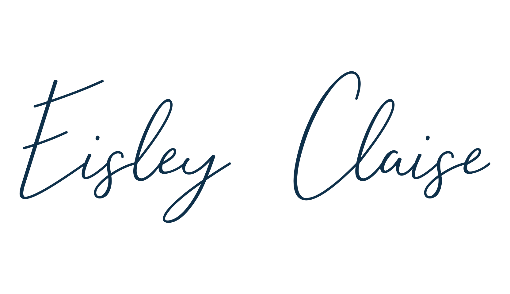 Eisley Claise, script handwritten fancy decorative calligraphy font preview