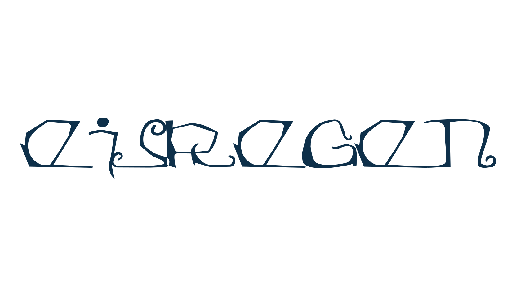 Eisregen, fancy curly decorative font preview