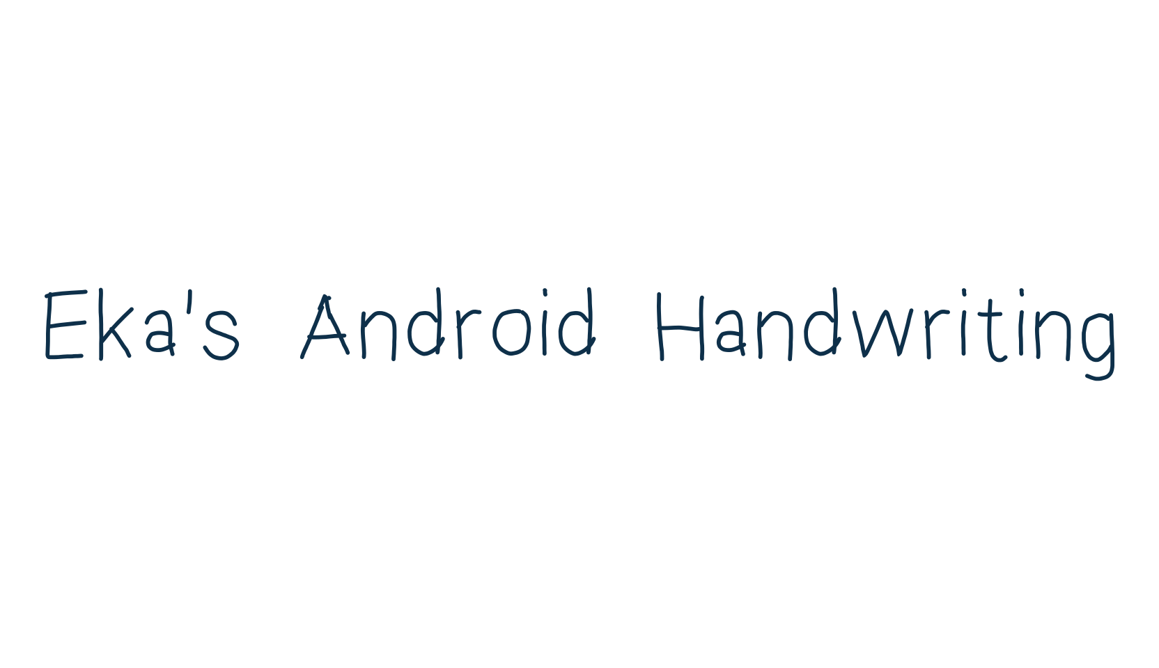 Eka's Android Handwriting, script handwritten fancy decorative calligraphy font preview