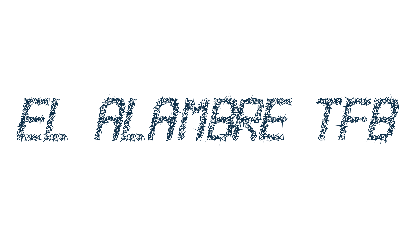 El Alambre TFB, fancy various decorative font preview