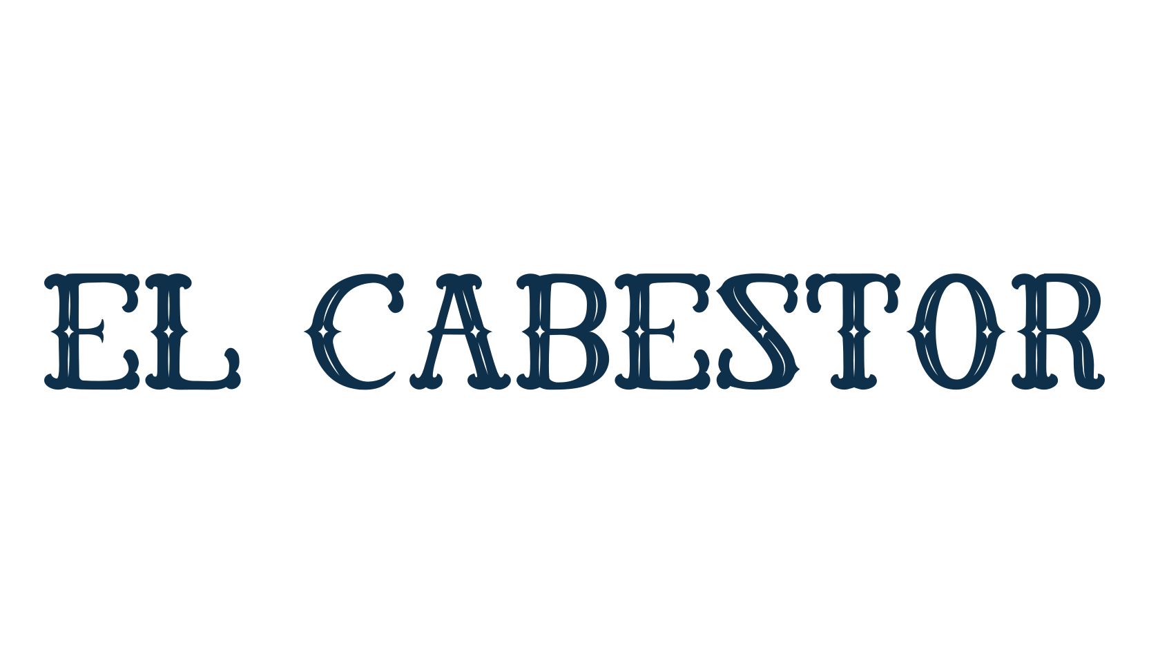 El Cabestor, fancy western decorative font preview